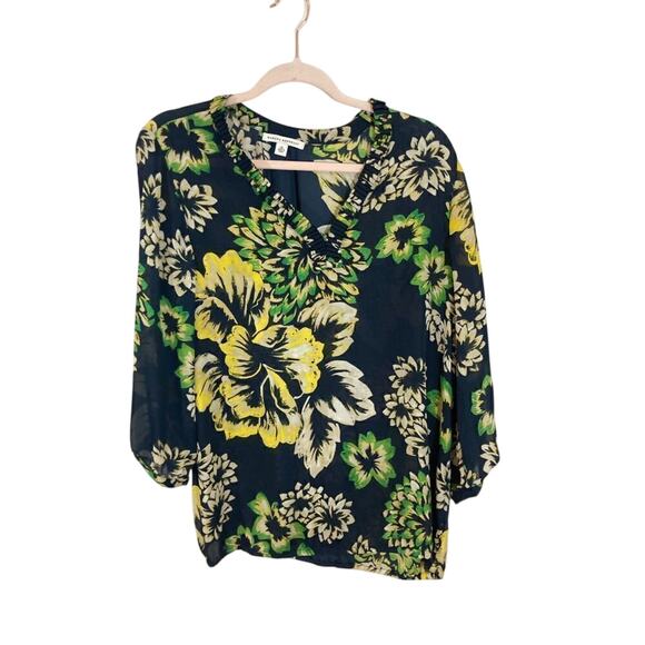 Banana Republic Tops - Banana Republic Floral Long Sleeve Bohemian Minimalist Coastal Grandma Blouse